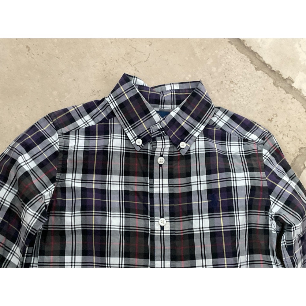 Ralph Lauren Polo Plaid Boys size 2T Button Down Shirt Long‎ Sleeve Cotton - Picture 4 of 9